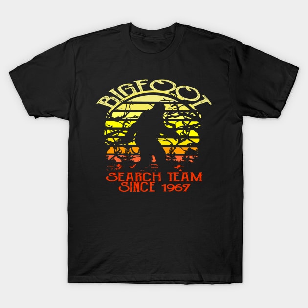 Bigfoot Search Team and Sasquatch T Shirts T-Shirt by DHdesignerPublic